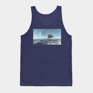 A Spaceship in the alien planet mountains Tank Top